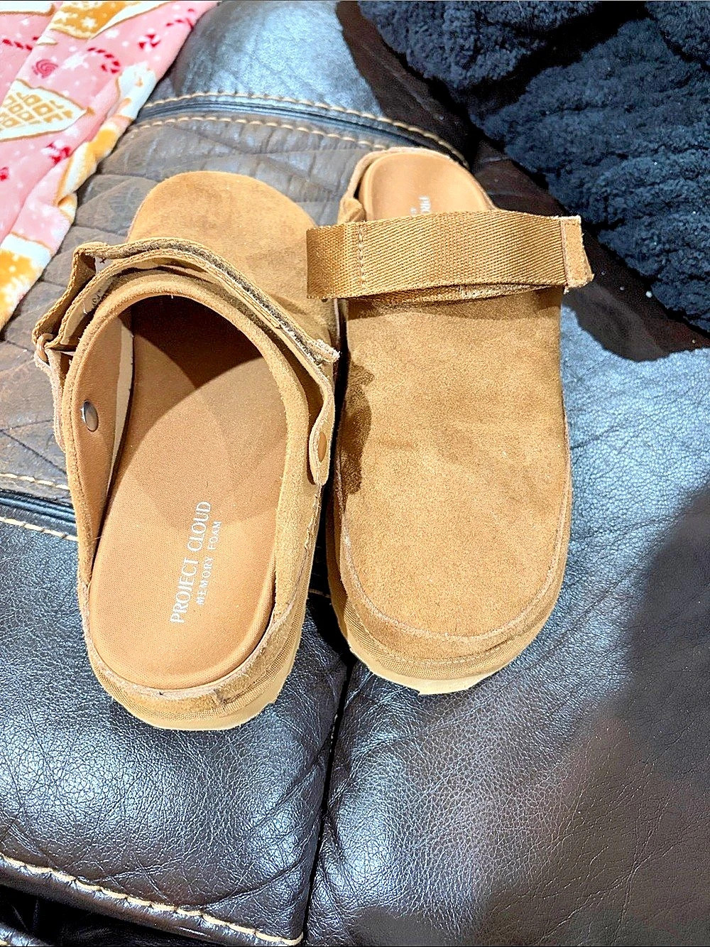 Project cloud Brown Strap Mules